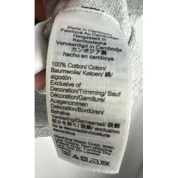 J.CREW Sweatshirt Womens Large Gray Namaste Graphic Print 100% Cotton Crew‎ Neck - Picture 10 of 11